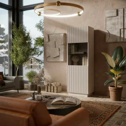 Vetrina Vado, 60x40 h178 cm, Beige