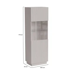 Vetrina Vado, 60x40 h178 cm, Beige